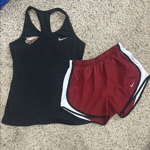 Nike Black Tank Top and nike Athletic Shorts Set